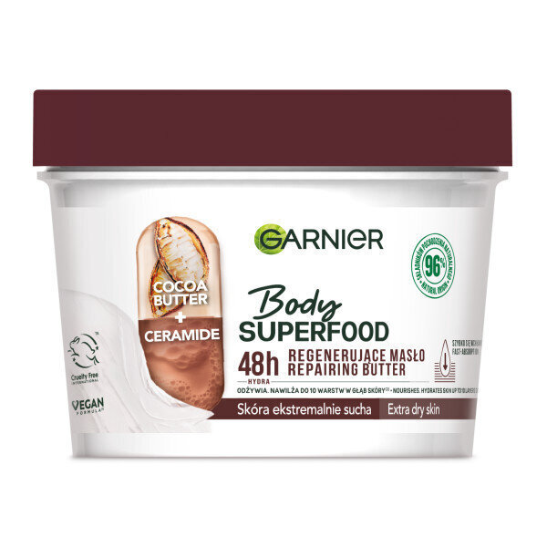 Atjaunojošs ķermeņa sviests ļoti sausai ādai Garnier Body Superfood Repairing Butter, 380 ml cena un informācija | Ķermeņa krēmi, losjoni | 220.lv