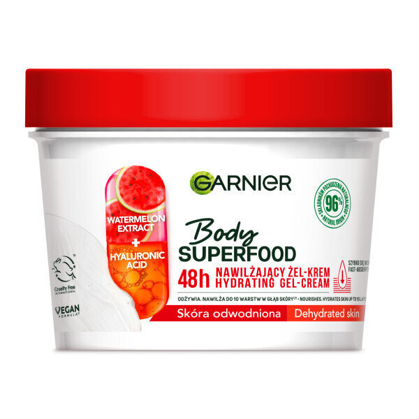 Mitrinošs ķermeņa krēms sausai ādai Garnier Body Superfood Hydrating Cream, 380 ml цена и информация | Ķermeņa krēmi, losjoni | 220.lv