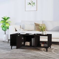 Kafijas galdiņš, melns, 102x50x40cm, apstrādāta koksne cena un informācija | Žurnālgaldiņi | 220.lv
