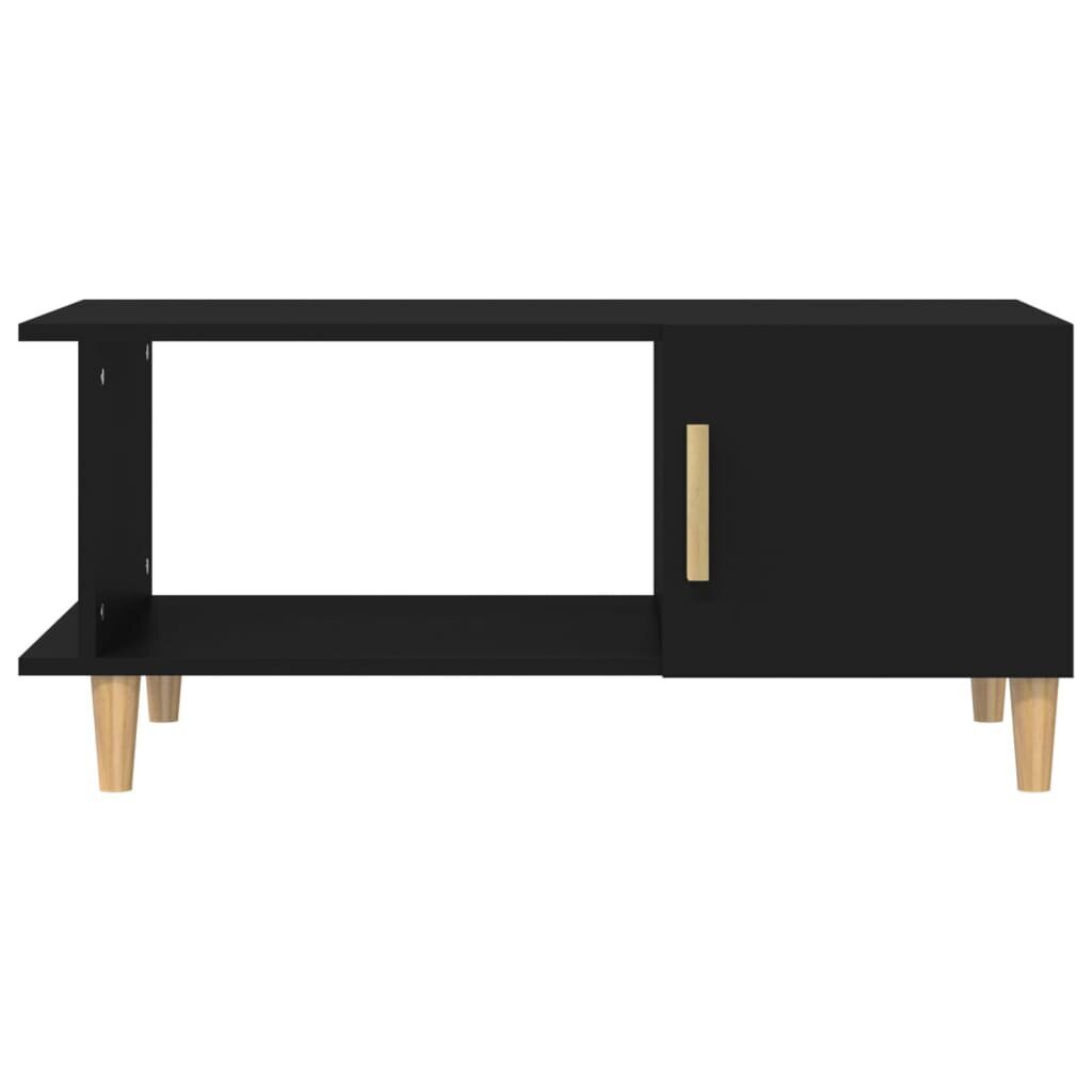 Kafijas galdiņš, melns, 90x50x40cm, apstrādāta koksne cena un informācija | Žurnālgaldiņi | 220.lv