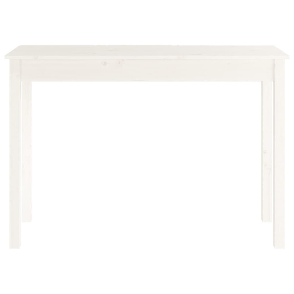 Konsoles galdiņš, balts, 110x40x75cm, priedes masīvkoks cena un informācija | Konsoles galdiņi | 220.lv
