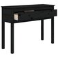 Konsoles galdiņš, melns, 100x35x75cm, priedes masīvkoks cena un informācija | Konsoles galdiņi | 220.lv