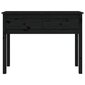 Konsoles galdiņš, melns, 100x35x75cm, priedes masīvkoks cena un informācija | Konsoles galdiņi | 220.lv