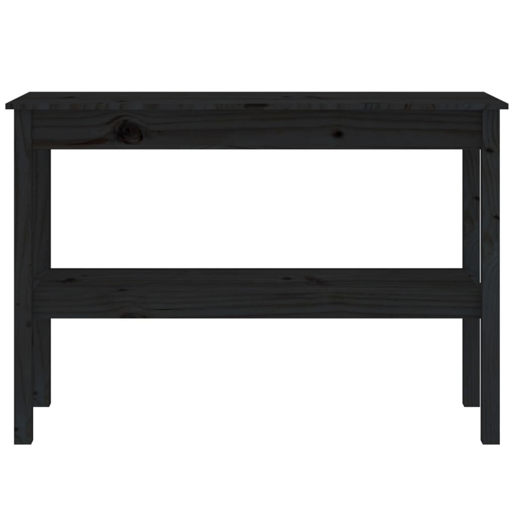 Konsoles galdiņš, melns, 110x40x75cm, priedes masīvkoks cena un informācija | Konsoles galdiņi | 220.lv