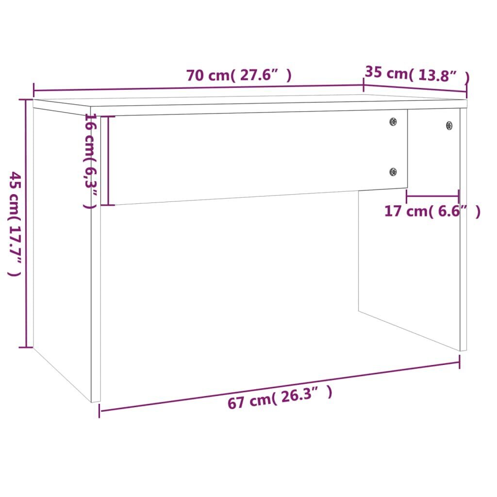 Tualetes galdiņa komplekts, balts, 96x40x142cm, blizgus cena un informācija | Kosmētikas galdiņi | 220.lv