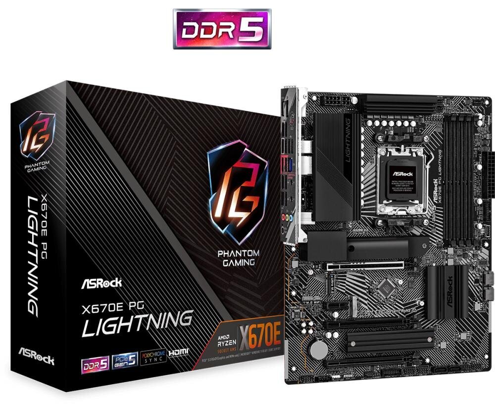 Mainboard|ASROCK|AMD X670|SAM5|ATX|Memory DDR5|Memory slots 4|1xPCI-Express 4.0 1x|2xPCI-Express 4.0 16x|1xPCI-Express 5.0 16x|4xM.2|1xHDMI|1xDisplayP cena un informācija | Mātesplates | 220.lv