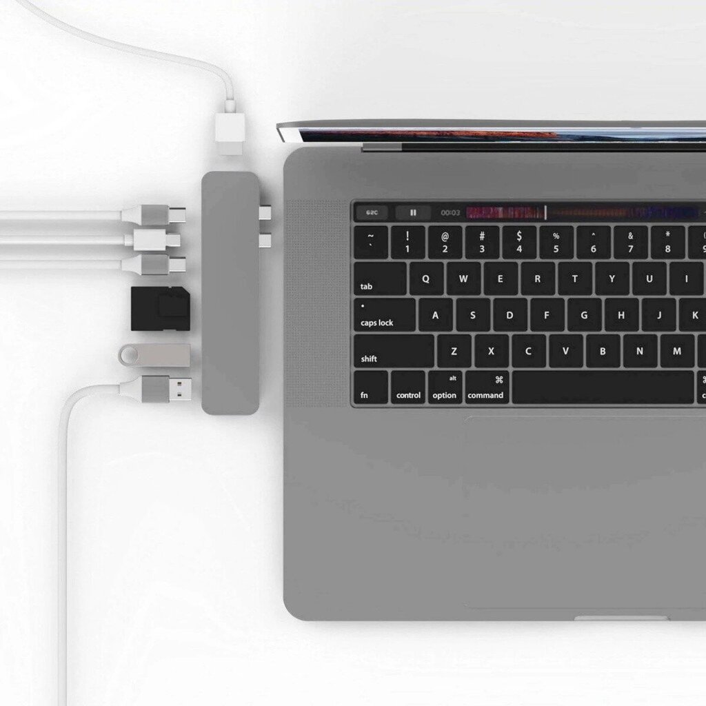 HyperDrive Hyper PRO 8-in-2 USB-C HUB / HDMI / DP / USB-CA / GRA цена и информация | Adapteri un USB centrmezgli | 220.lv