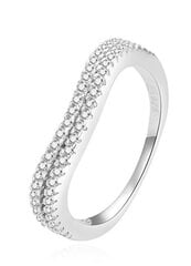 Современное серебряное кольцо с цирконами Beneto AGG230 цена и информация | Кольца | 220.lv
