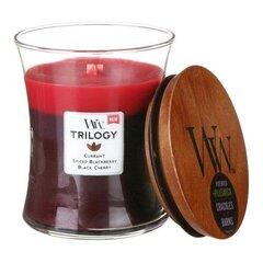 WoodWick aromātiskā svece Sun Ripened Berries Trilogy 609.0 g cena un informācija | Sveces un svečturi | 220.lv