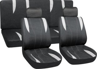 Sēdekļa pārvalks, melns/pelēks cena un informācija | Sēdekļu pārvalki, aksesuāri | 220.lv