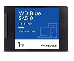 SSD diskdziņš|WESTERN DIGITAL|Zils SA510|1TB|SATA 3.0|rakstīšanas ātrums 510 MB/sec|lasīšanas ātrums 560 MB/sec|2,5"|TBW 400 TB|MTBF 1750000 stundas|W cena un informācija | Western Digital Datortehnika | 220.lv