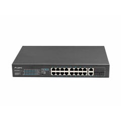 Коммутатор Lanberg Switch rack 19" POE+ 16x 100MB /2X COMBO GIGABIT ETHERNET 250W цена и информация | Коммутаторы (Switch) | 220.lv