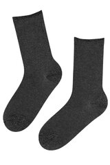 Хлопковые носки ANGEL с блестками ANGELD.GREY-36-40, темно-серые цена и информация | Женские носки | 220.lv