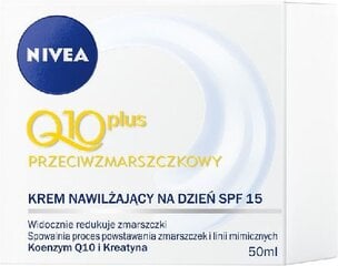 Dienas pretgrumbu sejas krēms normālai ādai Nivea Q10 Power SPF 15, 50 ml cena un informācija | Sejas krēmi | 220.lv