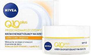 Dienas pretgrumbu sejas krēms Nivea Q10 Energy SPF 15, 50 ml cena un informācija | Sejas krēmi | 220.lv