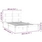 vidaXL gultas rāmis, masīvkoks, 180x200 cm, 6FT, Super King izmērs cena un informācija | Gultas | 220.lv