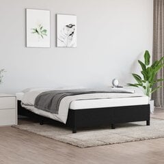 vidaXL gultas rāmis, melns, 140x200 cm audums цена и информация | Кровати | 220.lv