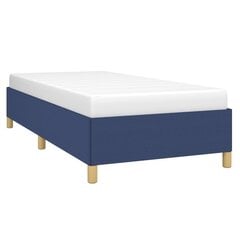 vidaXL gultas rāmis, zils, 90x200 cm audums цена и информация | Кровати | 220.lv