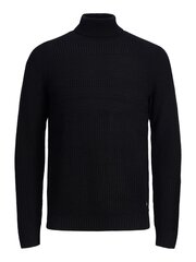 Jack & Jones vīriešu džemperis 12218853*01, melns 5715310533388 cena un informācija | Vīriešu džemperi | 220.lv