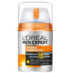 Mitrinošs sejas krēms vīriešiem, L'Oreal Paris Men Expert Hydra Energetic SPF15, 50 ml cena un informācija | Sejas krēmi | 220.lv