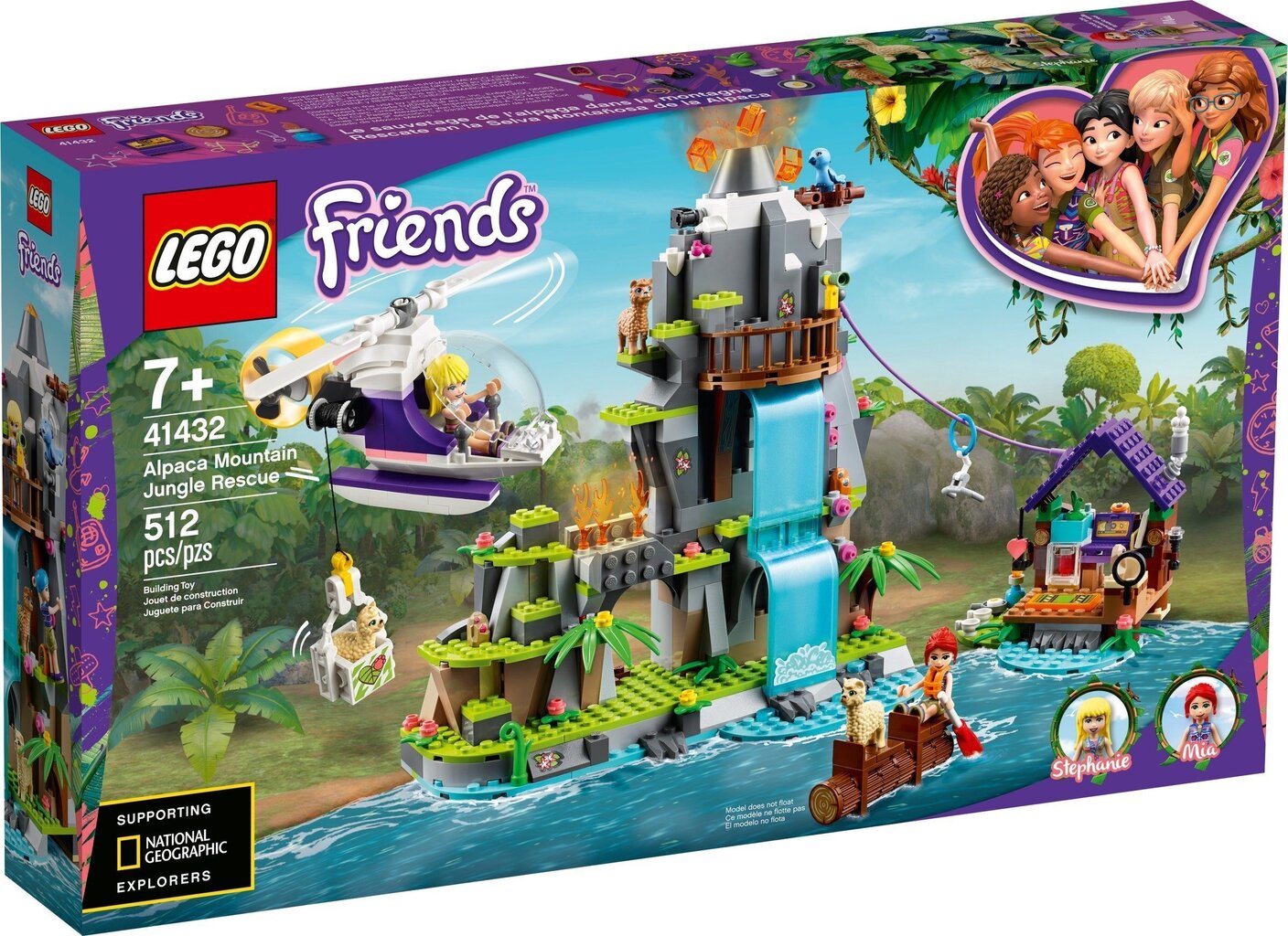 41432 LEGO® Friends Alpaca Mountain Jungle Rescue Alpaku kalnu džungļu glābšana cena un informācija | Konstruktori | 220.lv