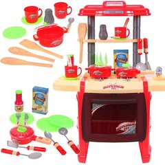 Красная кухня с батареей, светом, звуком цена и информация | Игрушки для девочек | 220.lv
