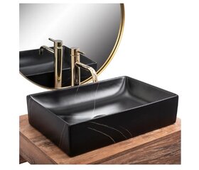 REA Inga Black Marble Mat galda virsmas izlietne цена и информация | Раковины | 220.lv