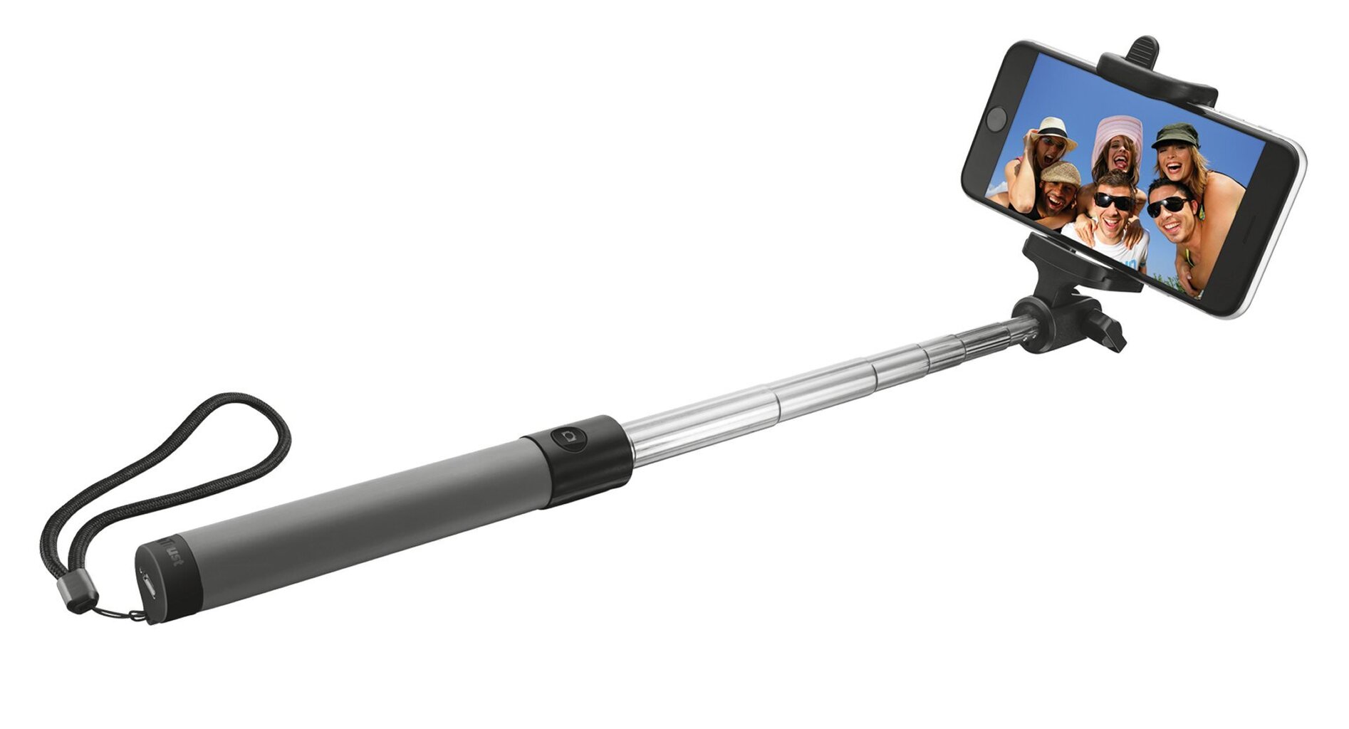 Pašportretu nūja Trust UrbanRevolt Salokāma, melna (25-80 cm) цена и информация | Selfie Sticks | 220.lv