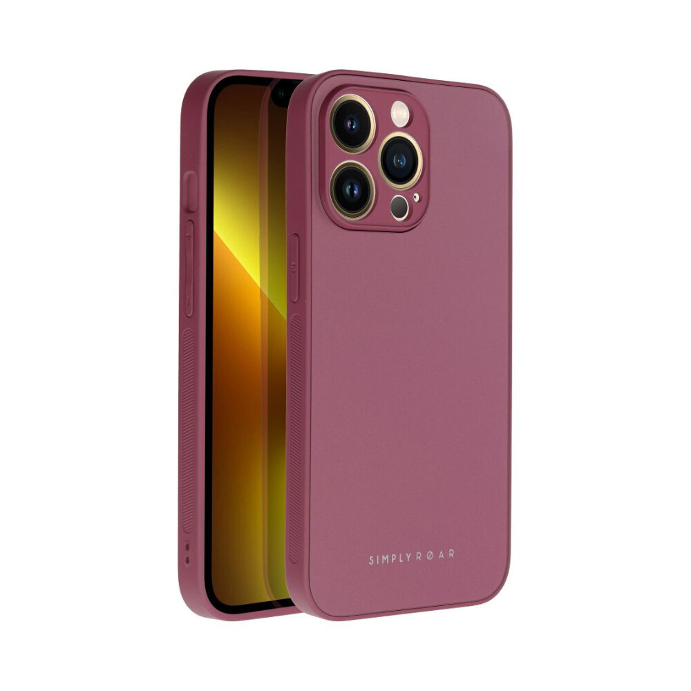 ROAR Matte Glass apvalks priekš iPhone 14 (6,1″) - Bordo cena un informācija | Telefonu vāciņi, maciņi | 220.lv