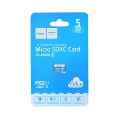 Карта памяти Hoco microSD TF High Speed Class 10 — 64GB цена и информация | Карты памяти для фотоаппаратов | 220.lv