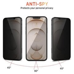 Anti-Spy Aizsargstikls (10D) priekš iPhone 14 Pro (6,1") cena un informācija | Ekrāna aizsargstikli | 220.lv