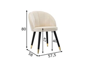 Обеденный стул Glam, бежевый цвет цена и информация | Стулья для кухни и столовой | 220.lv