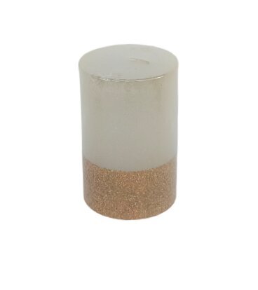 Steinhart cilindriska svece, balta, ar krāsainiem spīdumiem, 2 gb, 10 x 6.8 cm cena un informācija | Sveces un svečturi | 220.lv