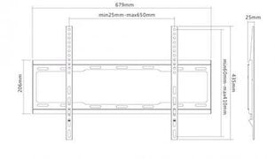 Sunne 37-70-EF 37-70” цена и информация | Кронштейны и крепления для телевизоров | 220.lv