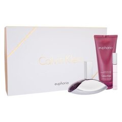 Комплект Calvin Klein Euphoria: edp 100 мл + лосьон для тела 200 мл + mini цена и информация | Женские духи | 220.lv