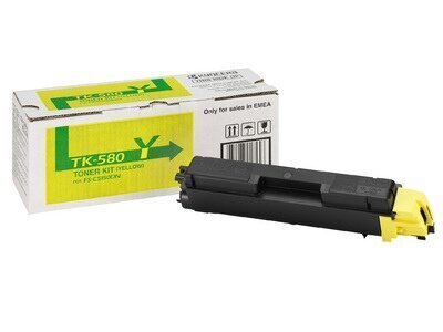 Toner Kyocera TK-580Y | 2800 pages | Yellow | ECOSYS P6021cdn FS-C5150 cena un informācija | Kārtridži lāzerprinteriem | 220.lv