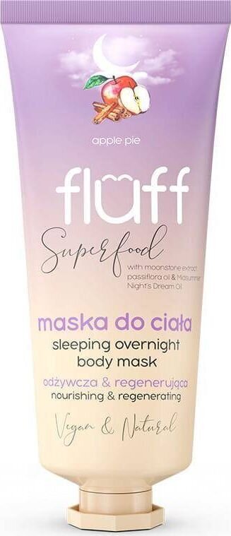 Nakts ķermeņa maska Fluff Super Food Sleeping Overnight Body Mask Ābolu pīrāgs, 150 ml cena un informācija | Ķermeņa krēmi, losjoni | 220.lv