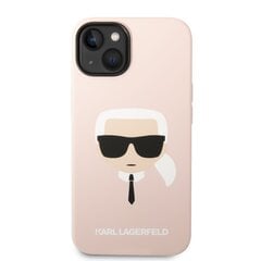 Silikona vāciņs Karl Lagerfeld MagSafe Head paredzēts iPhone 14 Plus rozā цена и информация | Чехлы для телефонов | 220.lv