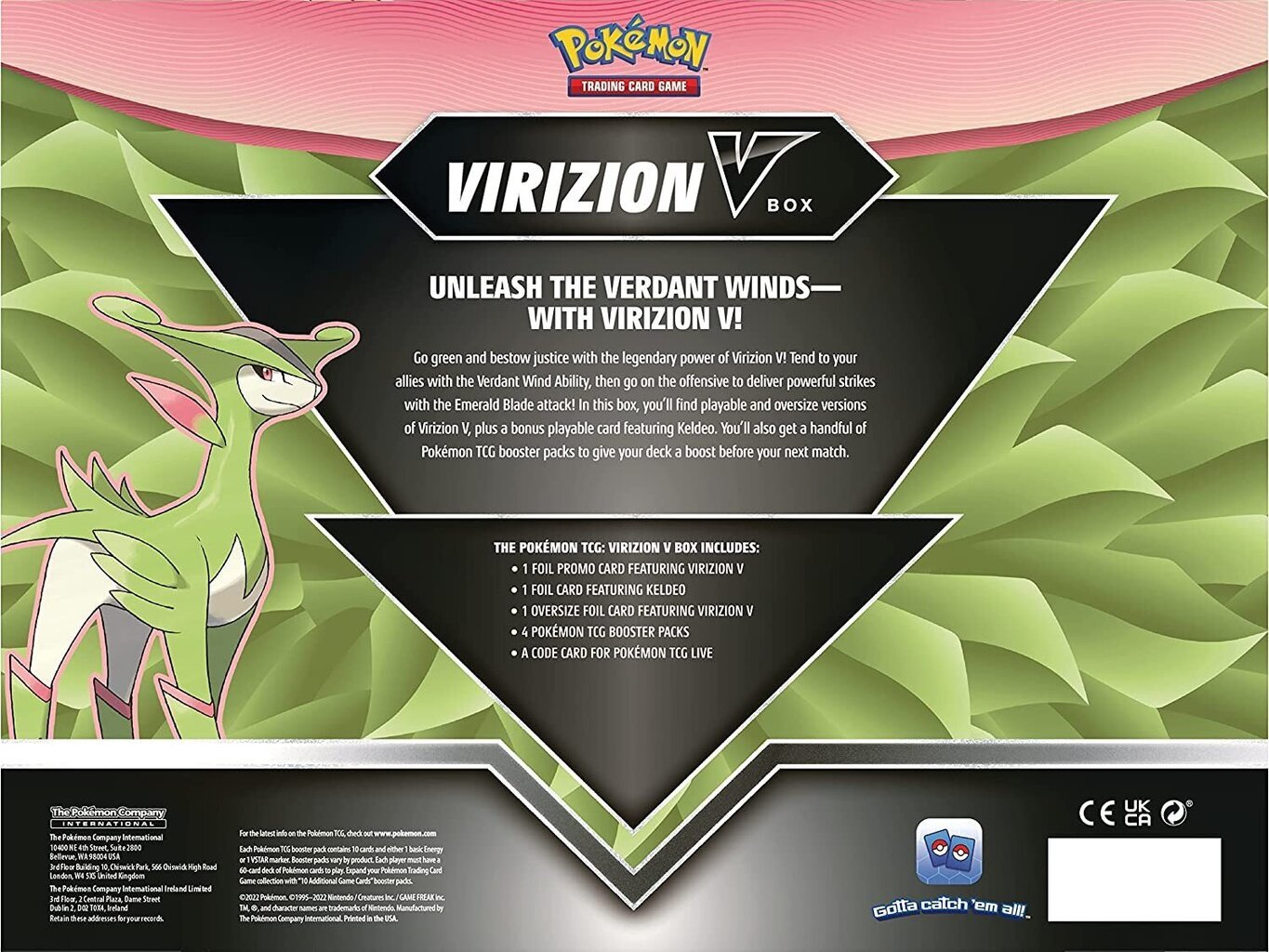 Pokemon TCG Virizion V Box cena un informācija | Datorspēļu suvenīri | 220.lv