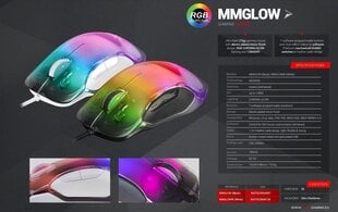 MARS GAMING MMGLOW spēļu pele 12800DPI / 1000Hz / Chroma-Glow цена и информация | Мыши | 220.lv