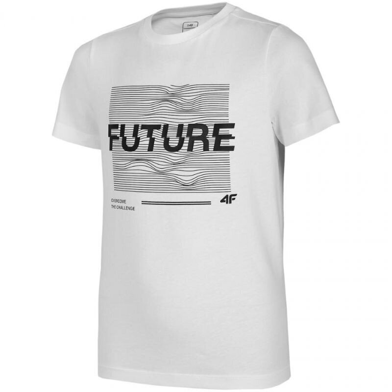 T-krekls zēnam 4F, balts цена и информация | Zēnu krekli | 220.lv