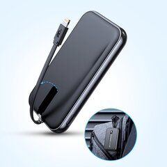 Joyroom power bank with built-in Lightning cable 20W 10000mAh PD QC3.0 black (JR-L001- Lightning) цена и информация | Зарядные устройства Power bank | 220.lv