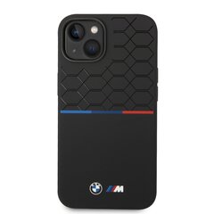 BMW M Liquid Silicone Tricolor Case for iPhone 14 Plus Black цена и информация | Чехлы для телефонов | 220.lv