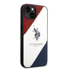 U.S. Polo PU Leather Double Horse Case for iPhone 14 Red/White/Navy cena un informācija | Telefonu vāciņi, maciņi | 220.lv