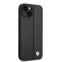 BMW Signature Leather Big Logo Case for iPhone 14 Plus Black cena un informācija | Telefonu vāciņi, maciņi | 220.lv