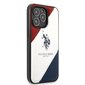 U.S. Polo PU Leather Double Horse Case for iPhone 14 Pro Red/White/Navy cena un informācija | Telefonu vāciņi, maciņi | 220.lv