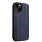 U.S. Polo PU Leather Stitched Lines Case for iPhone 14 Navy cena un informācija | Telefonu vāciņi, maciņi | 220.lv