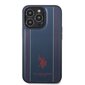 U.S. Polo PU Leather Stitched Lines Case for iPhone 14 Pro Navy цена и информация | Telefonu vāciņi, maciņi | 220.lv