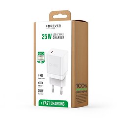 Forever CORE SMART PD wall charger 1xUSB-C 25 Вт цена и информация | Зарядные устройства для телефонов | 220.lv