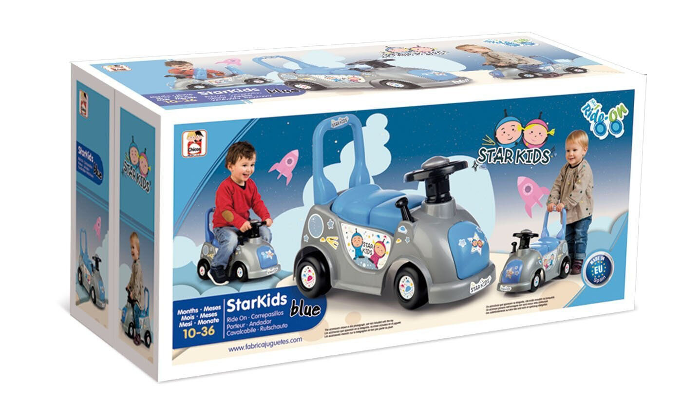 Stumjamais bērnu automobilis Starkids Chicos, zils cena un informācija | Rotaļlietas zīdaiņiem | 220.lv